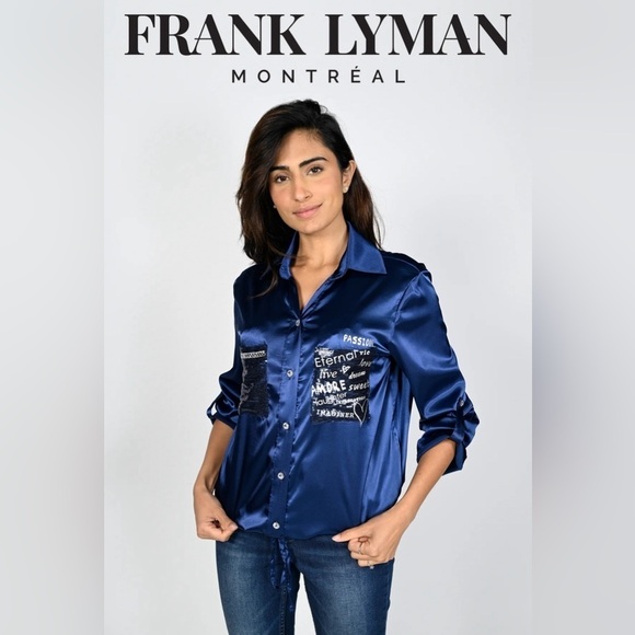 Frank Lyman Design Tops - 💫Frank Lyman💫 Montreal Design Collection Printed Silk Blouse, EUC, Retails $191